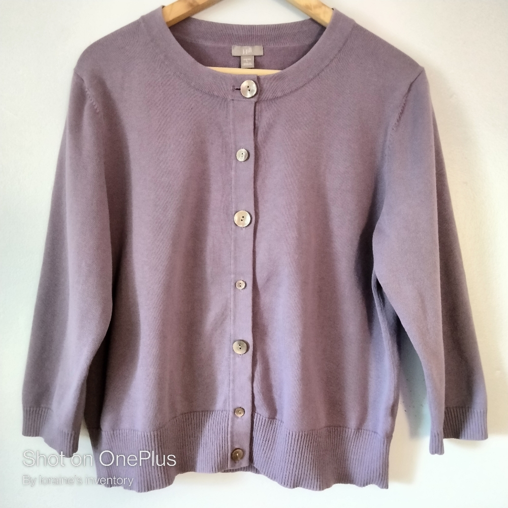 J. Jill Purple / Lavender / Lilac Cardigan size L